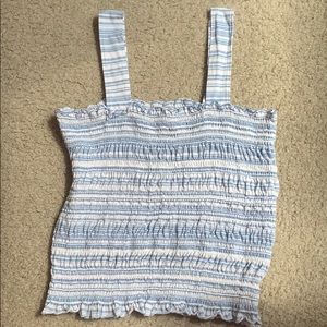 Smocked BP blue tank top